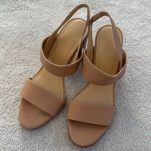 Poppy Barley Strappy Sandal, Tan, Size 9